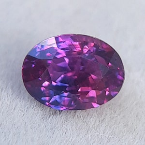 1.15 carat blue purple sapphire - Purple sapphire for womens ring - Bicolor sapphire - Loose sapphire - Purple sapphire ring - 6x4mm