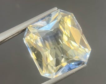 9,54-karatowy szafir parti do pierścionka zaręczynowego - Luźny kamień szlachetny do wyrobu pierścionków - Szafir dwukolorowy - nieogrzewany