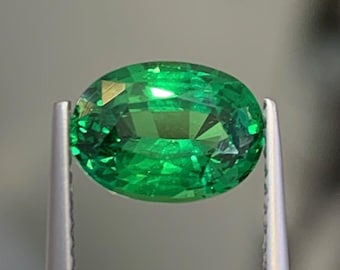 2.03 carat tsavorite garnet for custom ring - Natural Oval  cut tsavorite engagement ring - Loose tsavorite