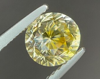 1,25 karatowy żółty szafir - Luźny żółty szafir - Pierścień z żółtym szafirem - jasnożółty szafir