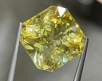 14,02 karatowy żółty szafir - Pierścionek zaręczynowy - Pierścionek z żółtym szafirem - Nieogrzewany - Pierścionek z szafirem cejlońskim