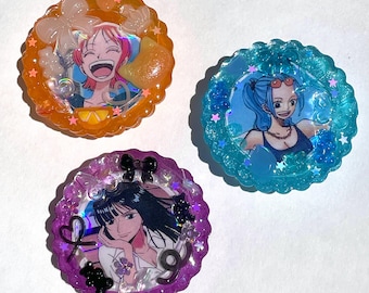 Strawhat Ladies Phone Grip | Handmade Resin Phone Grip