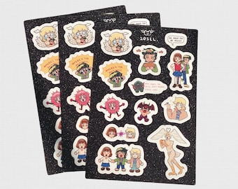 Devil Guy Glitter Sticker Sheet