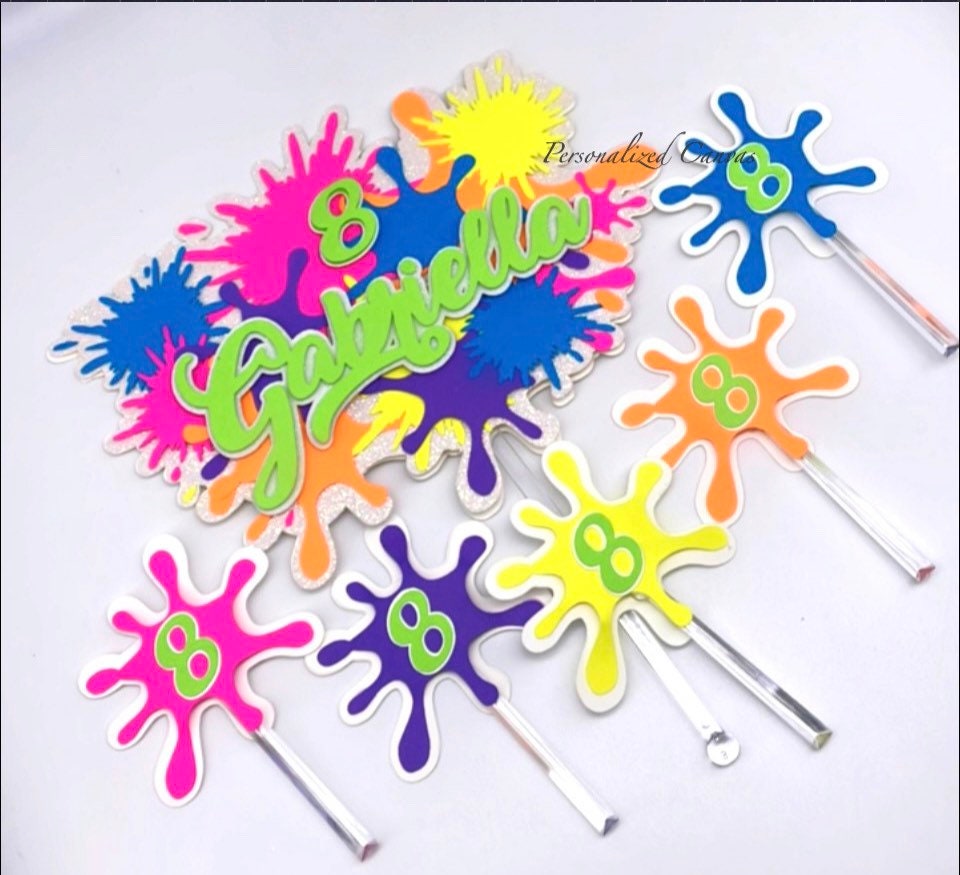 Splash Cake Topper Custom - Etsy