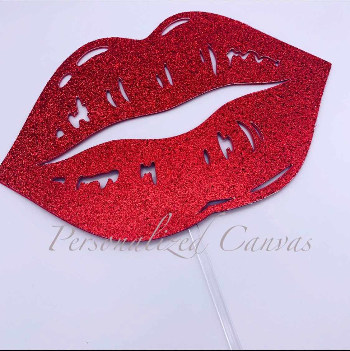 XL Glitter Lips Cake & Cupcakes Toppers Etsy Nederland
