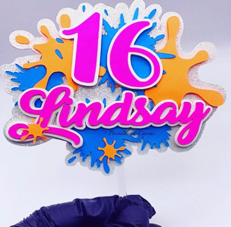 Splash Cake Topper Custom - Etsy