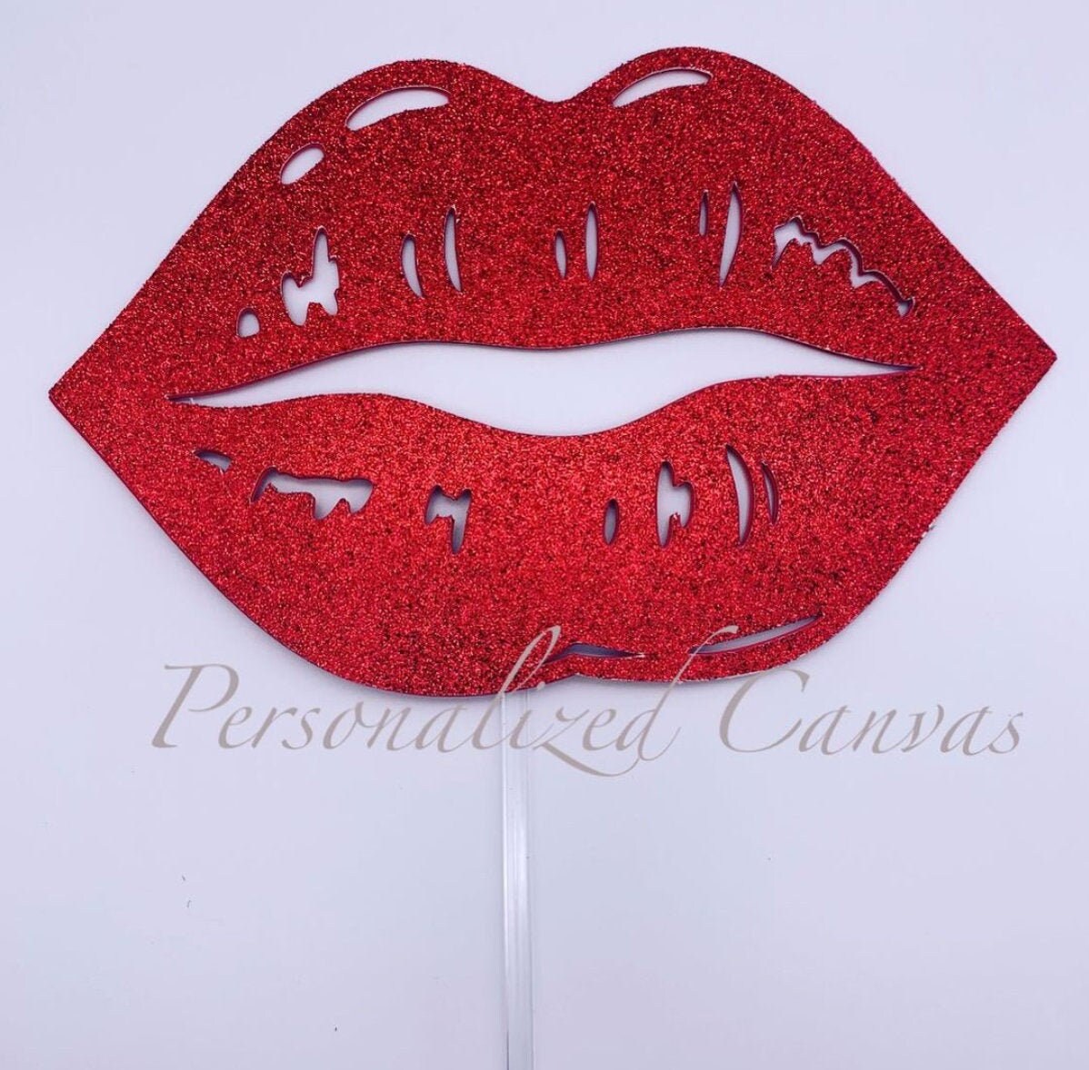 XL Glitter Lips Cake & Cupcakes Toppers Etsy