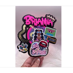 Custom Age & fine freaknik cake topper