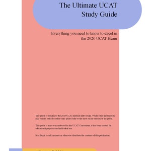 The Ultimate 2020 UCAT Study Guide image 1