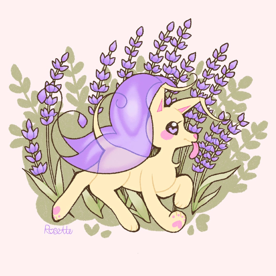 Faery Gelert Cute Neopets Art Print Etsy