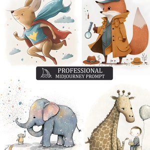 Midjourney Cute Animal Drawing Prompt, Midjourney Art, Customizable, Midjourney Prompts, Best Midjourney Prompts, Animal Prompt, Ai Prompts