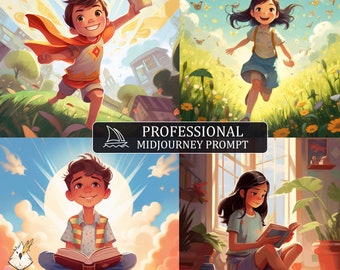 Animated Character Midjourney Prompt, midjourney prompt, Midjourney guide, prompts, Customizable prompt, v4 V5 ai prompt, ai poster art