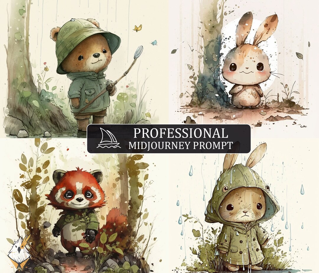 Beautiful Watercolor Animals Midjourney Prompt, Midjourney Prompt ...