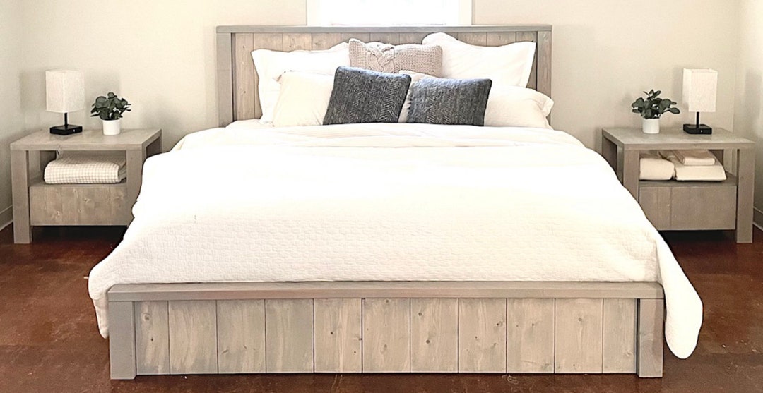 Rustic Modern Farmhouse King Size Bed Etsy