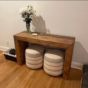 West Elm Inspired Console Table, Real Wood, Entryway Table image 3