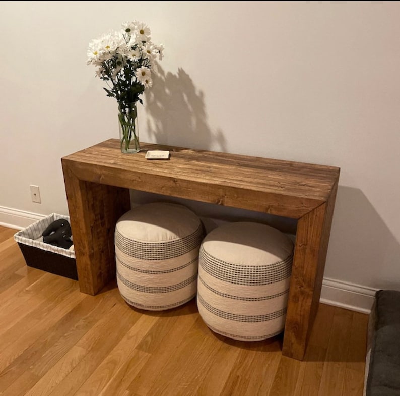 West Elm Inspired Console Table, Real Wood, Entryway Table image 3