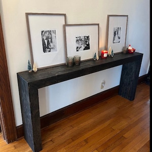 West Elm Inspired Console Table, Real Wood, Entryway Table image 4