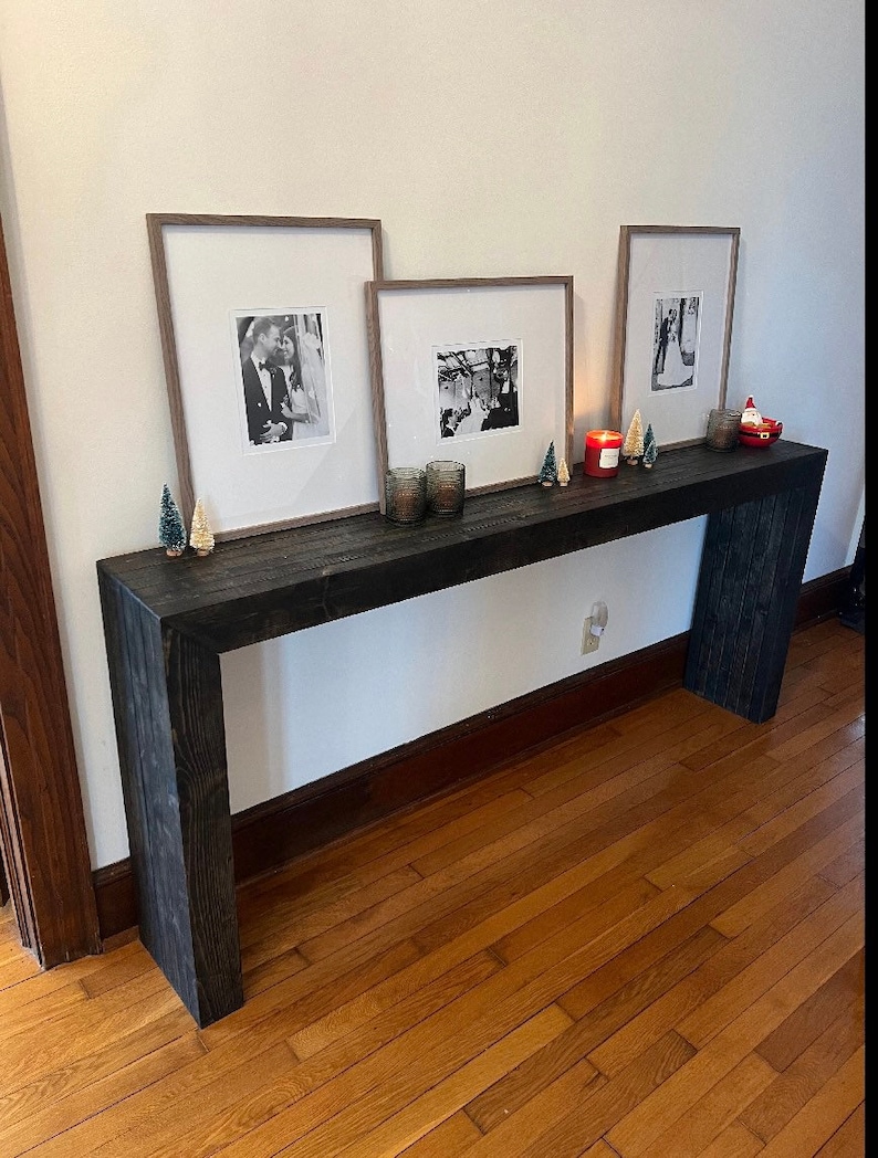 West Elm Inspired Console Table, Real Wood, Entryway Table image 4