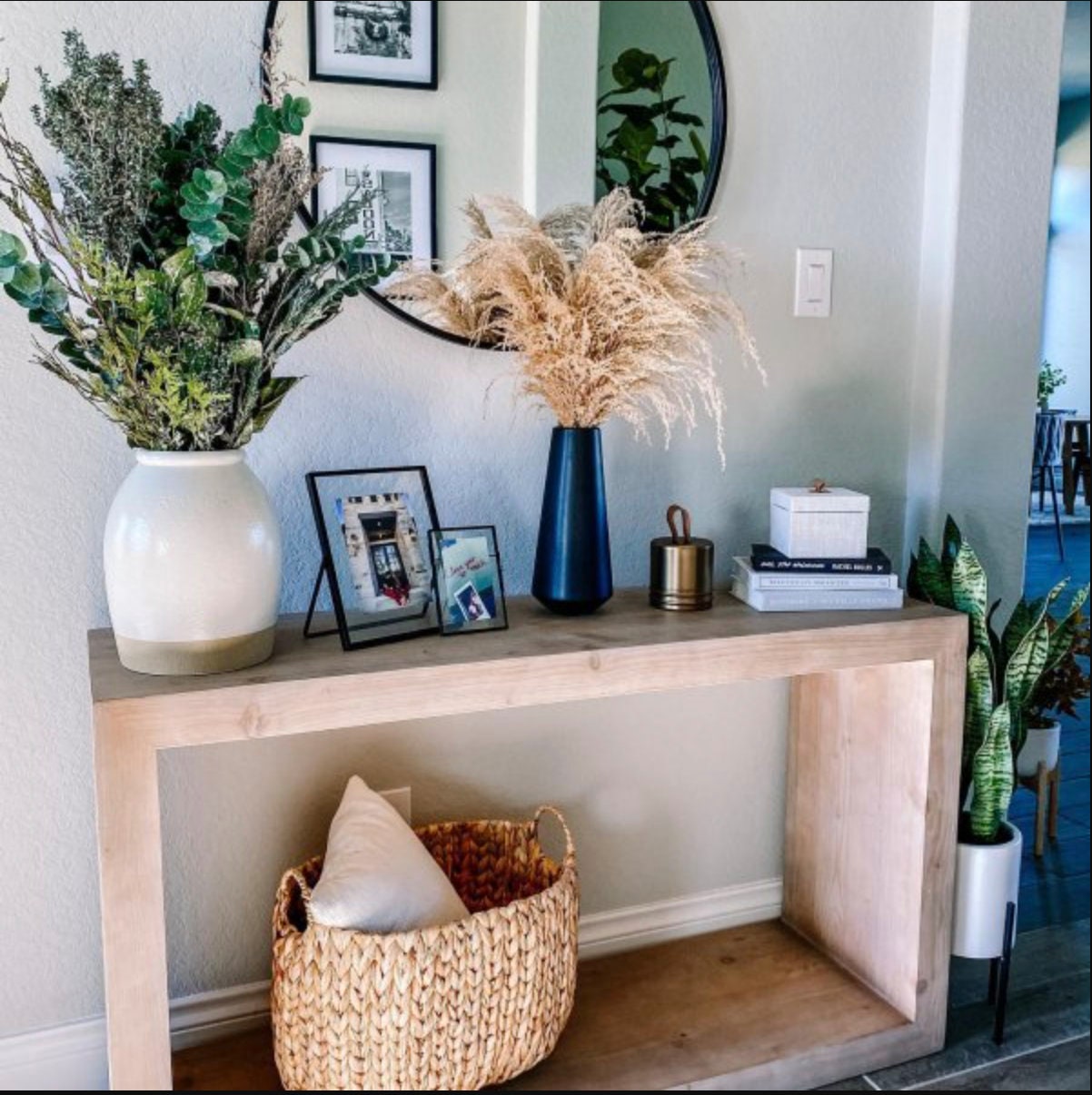 Pottery barn reclaimed sale wood console table