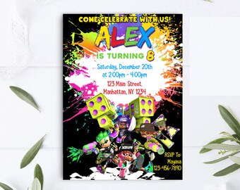 Invitation Splatoon Etsy
