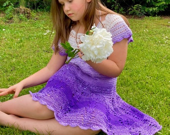 Crochet Summer Rainbow Dress Pattern, Beginner Friendly (PDF Pattern)