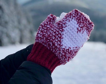 How to crochet Heart Mittens - simple, warm, great Valentine gift - easy pattern, many detailed photos and instructions, instant PDF