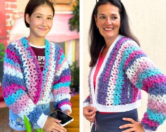 Crochet Sweater Pattern: Fluffy Dreamy Cardigan, Beginner Friendly (PDF Pattern)