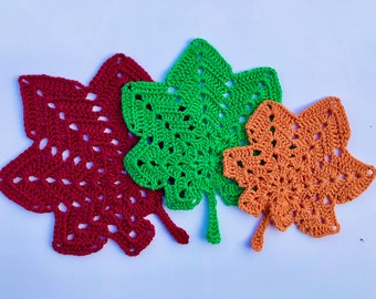 How to crochet Happy Fall / Autumn Leaves - any colours, GREAT OFFER, easy pattern for beginners, detailed charts,instant PDF