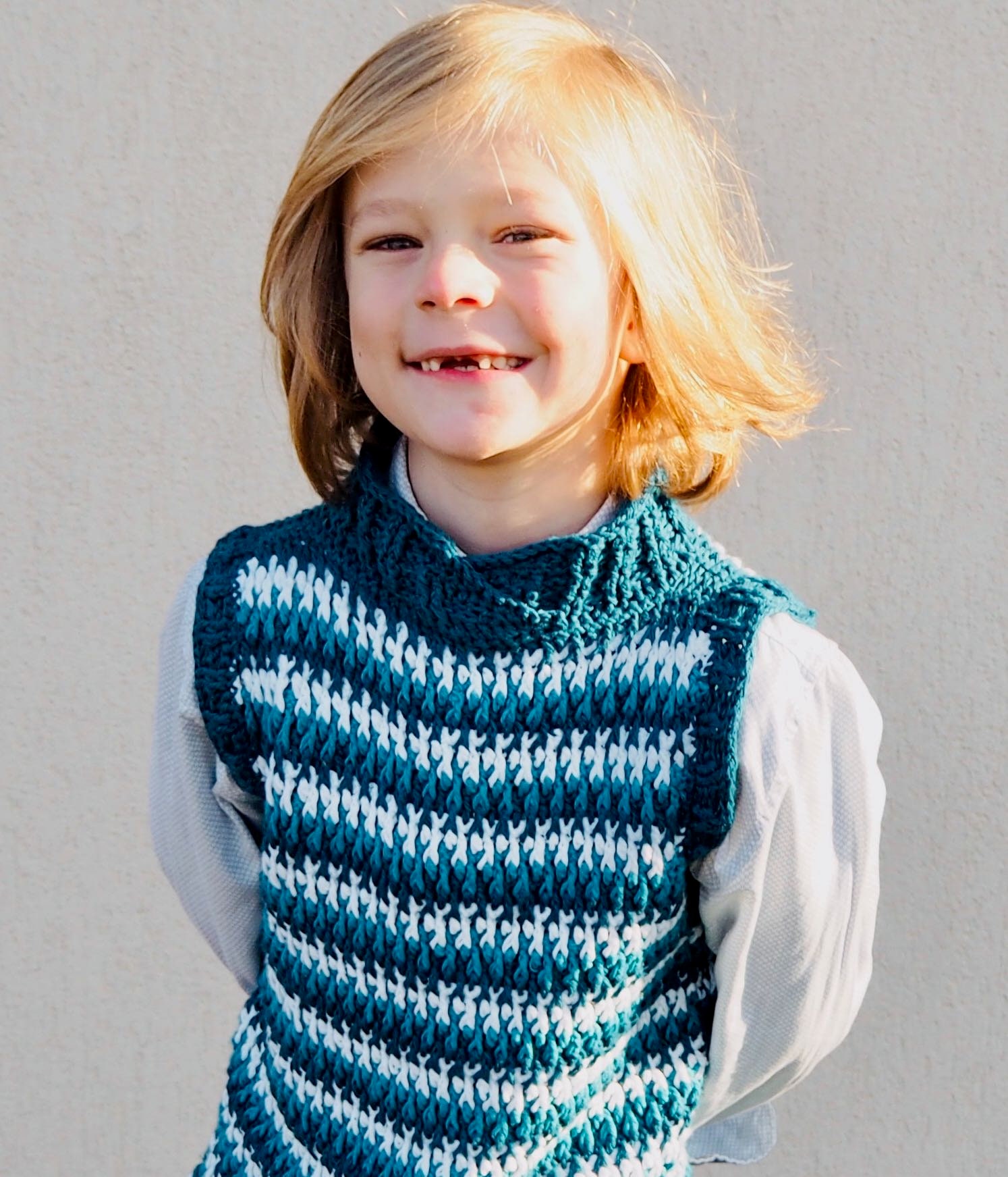 Crochet Sleeveless Sweater Vest GREAT OFFER kids size Etsy
