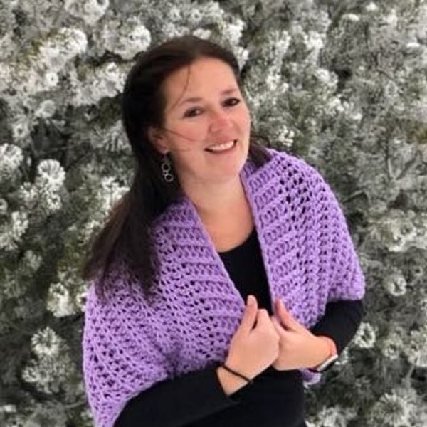 How to crochet cocoon shrug / wrap, cowl for beginners, written pattern, instant PDF, supportive photos