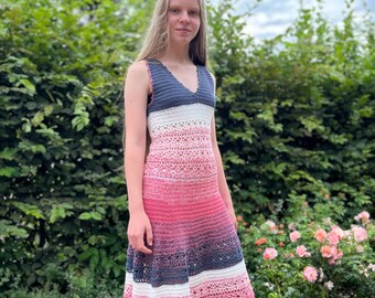 Rainbow Fantasy Summer Dress: lace pattern and comfortable fit. Summer calls for a lightweight, colorful, and unique dress!