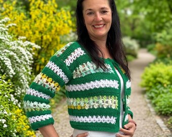 Crochet Playful Sweater: Blooming Meadow
