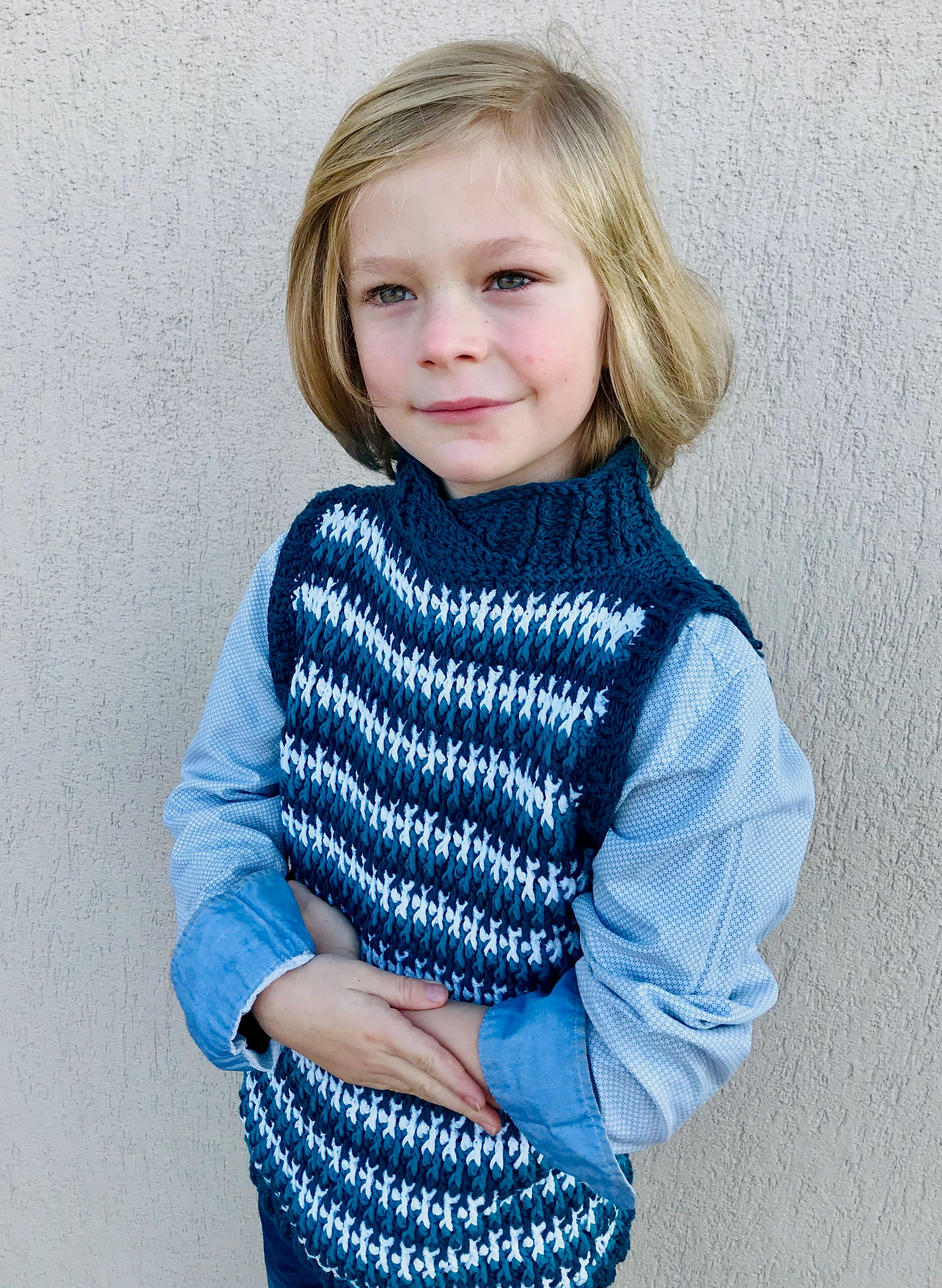 Crochet Sleeveless Sweater Vest GREAT OFFER kids size Etsy