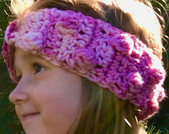 How to crochet Bobble Headbands, Cozy ears warm, Mommy and me, 2 sizes - really warm, for beginners, very easy and quick - instant PDF
