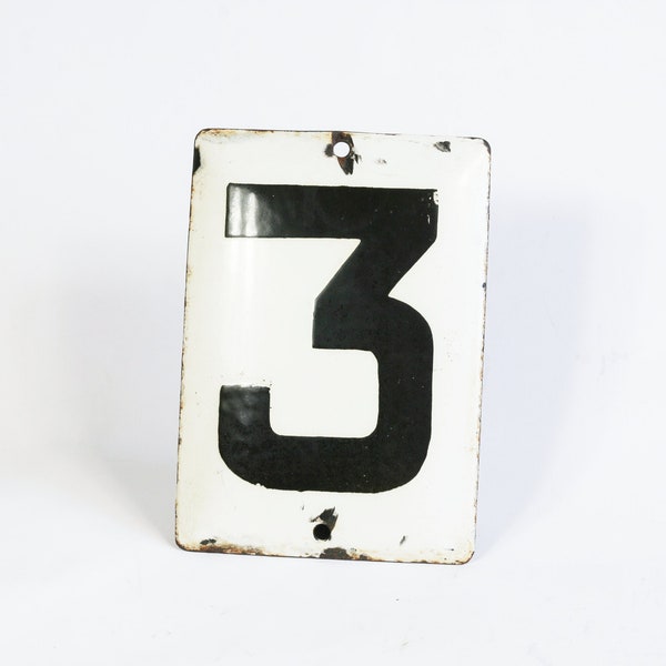 Vintage Emaille Nummernschild Fliesen DIY Haustür. Nummer, Hausnummernschild aus Metall Blech, UdSSR, weißes Emailleschild, Hausnummernschilder