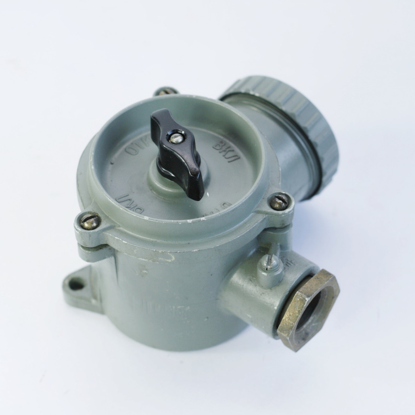 Vintage Industrial Rotary Light Switch in Aluminum Gray or - Etsy