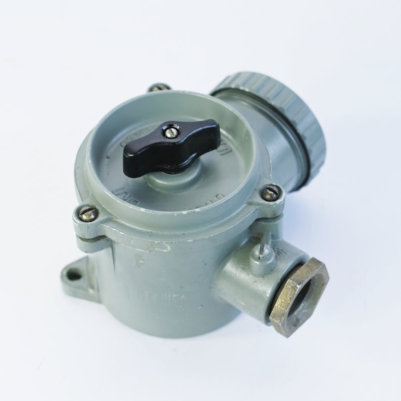 Vintage Industrial Rotary Light Switch in Aluminum Gray or Etsy