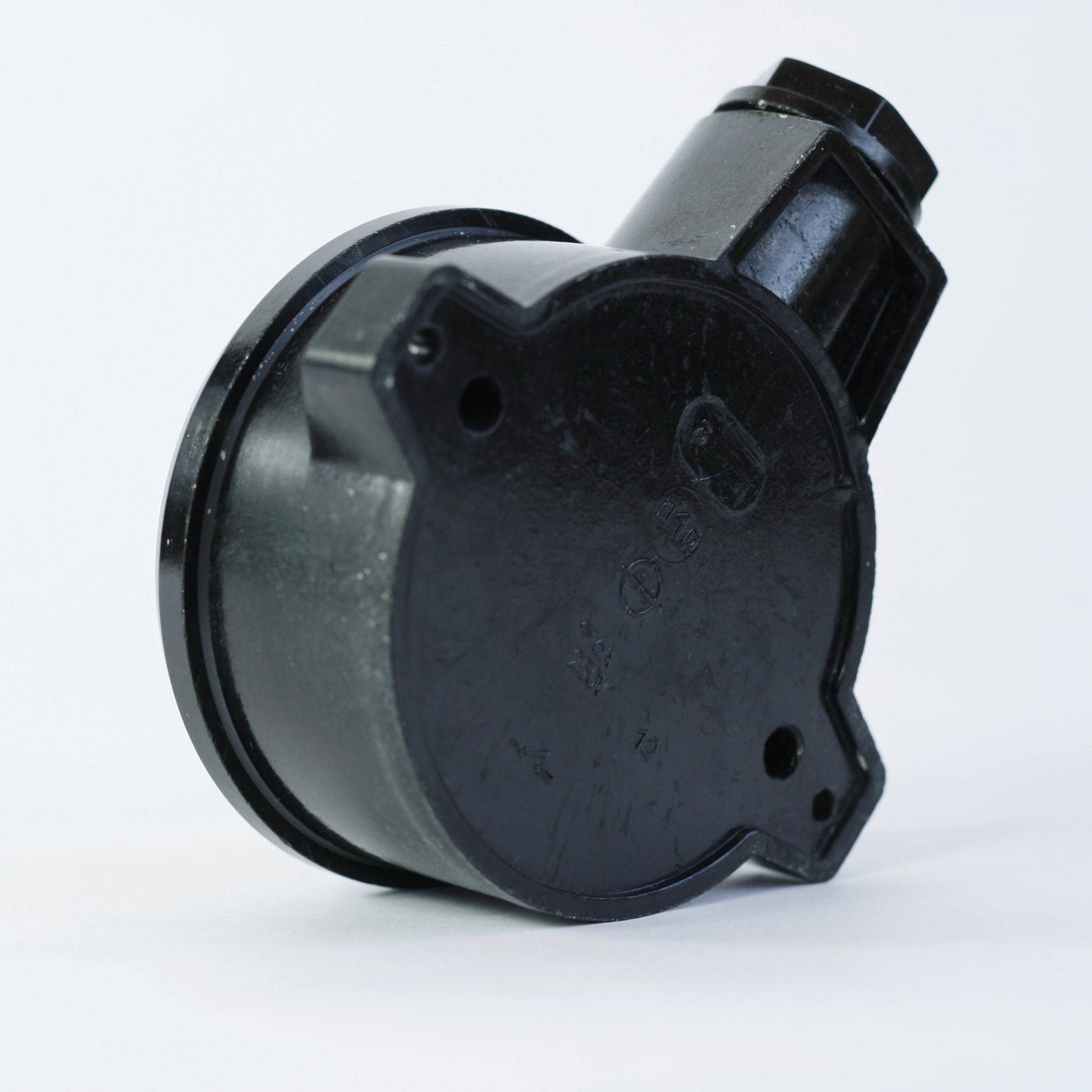 Vintage Bakelite Light Switch Round Black Industrial Light Etsy