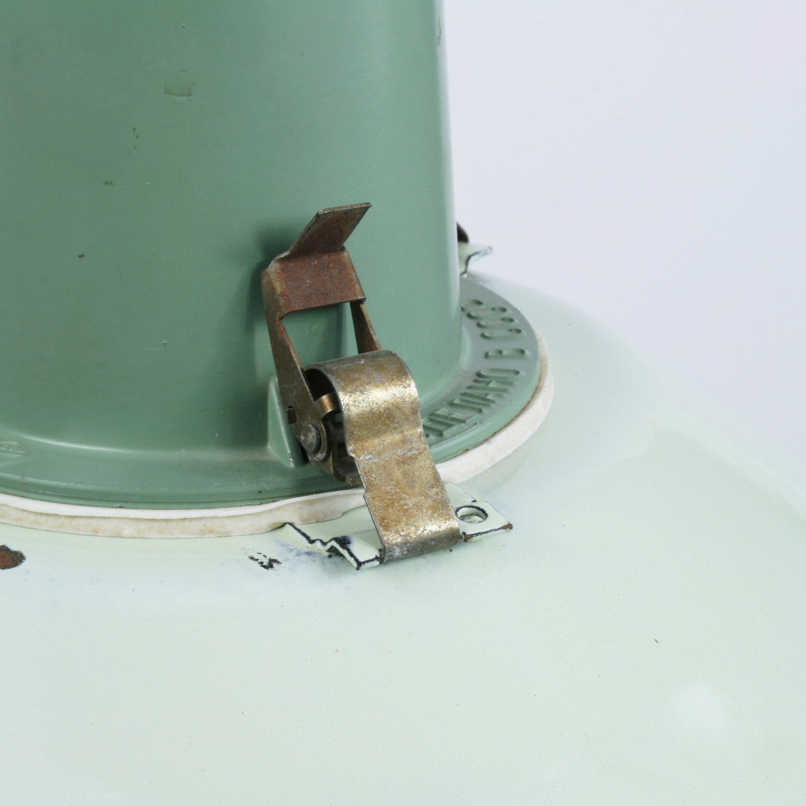 Green Vintage Industrial Porcelain Enamel Shade Pendant Light Etsy