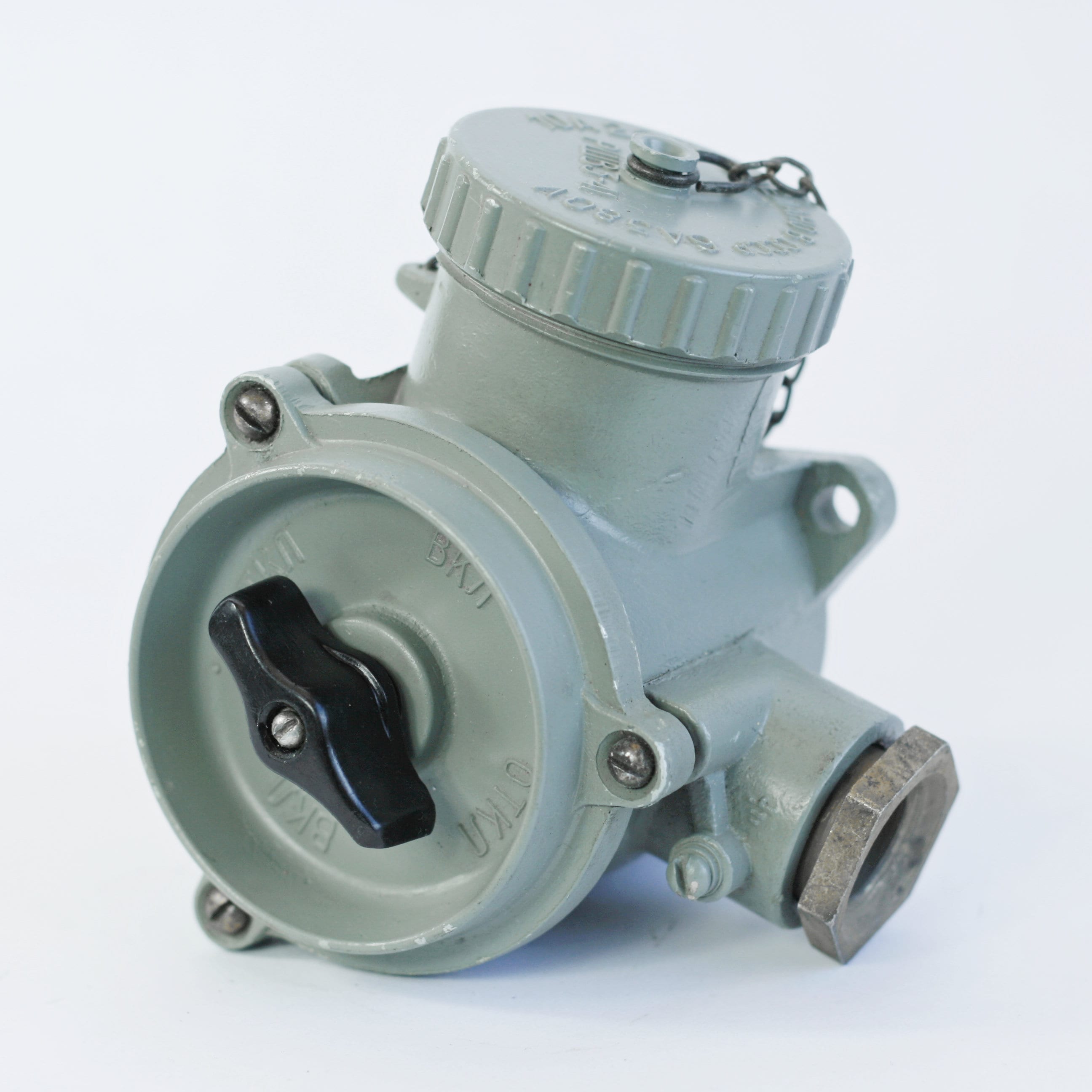 Vintage Industrial Rotary Light Switch in Aluminum Gray or - Etsy