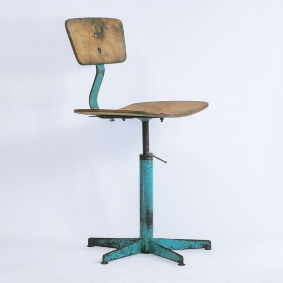 Tabouret d'atelier réglable - Factory Vintage