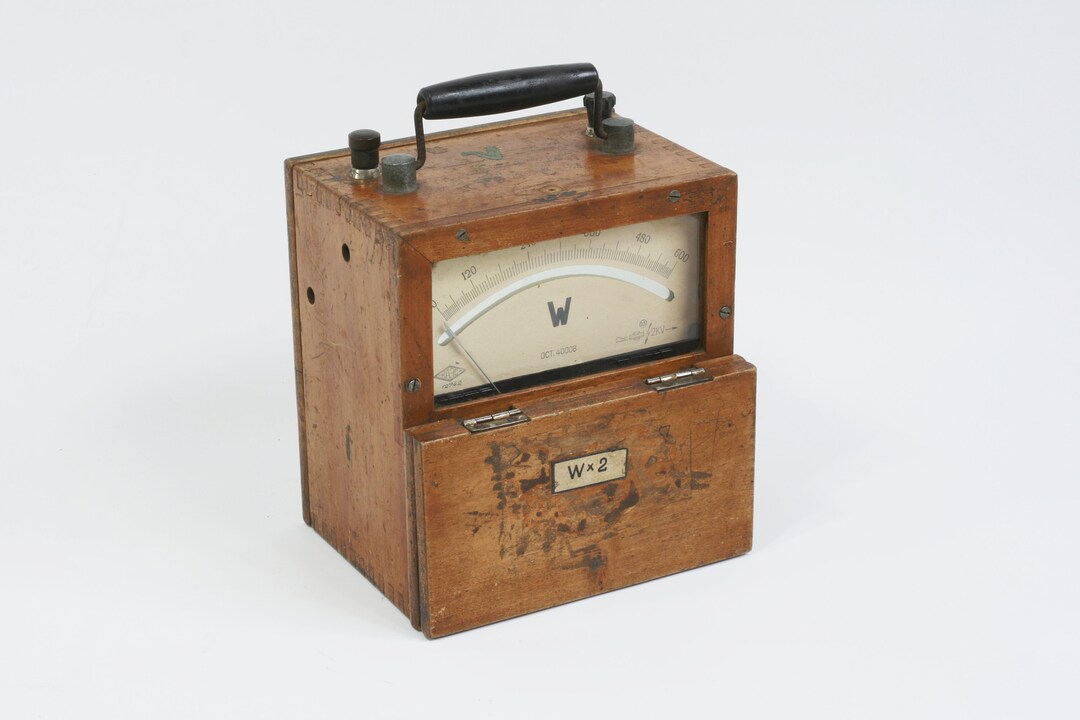 Antique Electrical Measuring Device With Wooden Case From Etsy