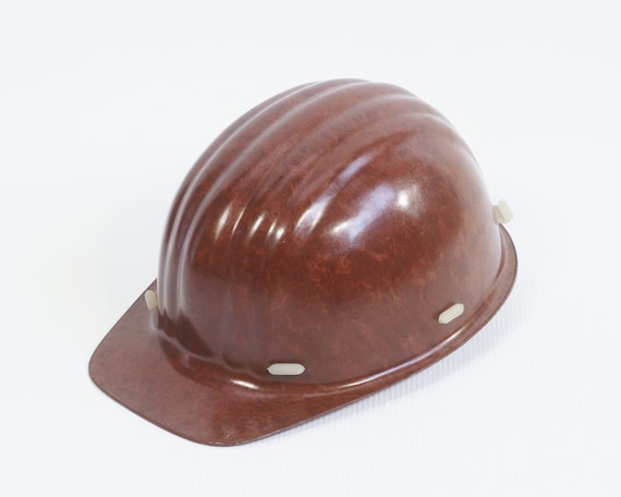 Vintage Soviet Carbolite Mining Helmet | USSR Industrial Decor