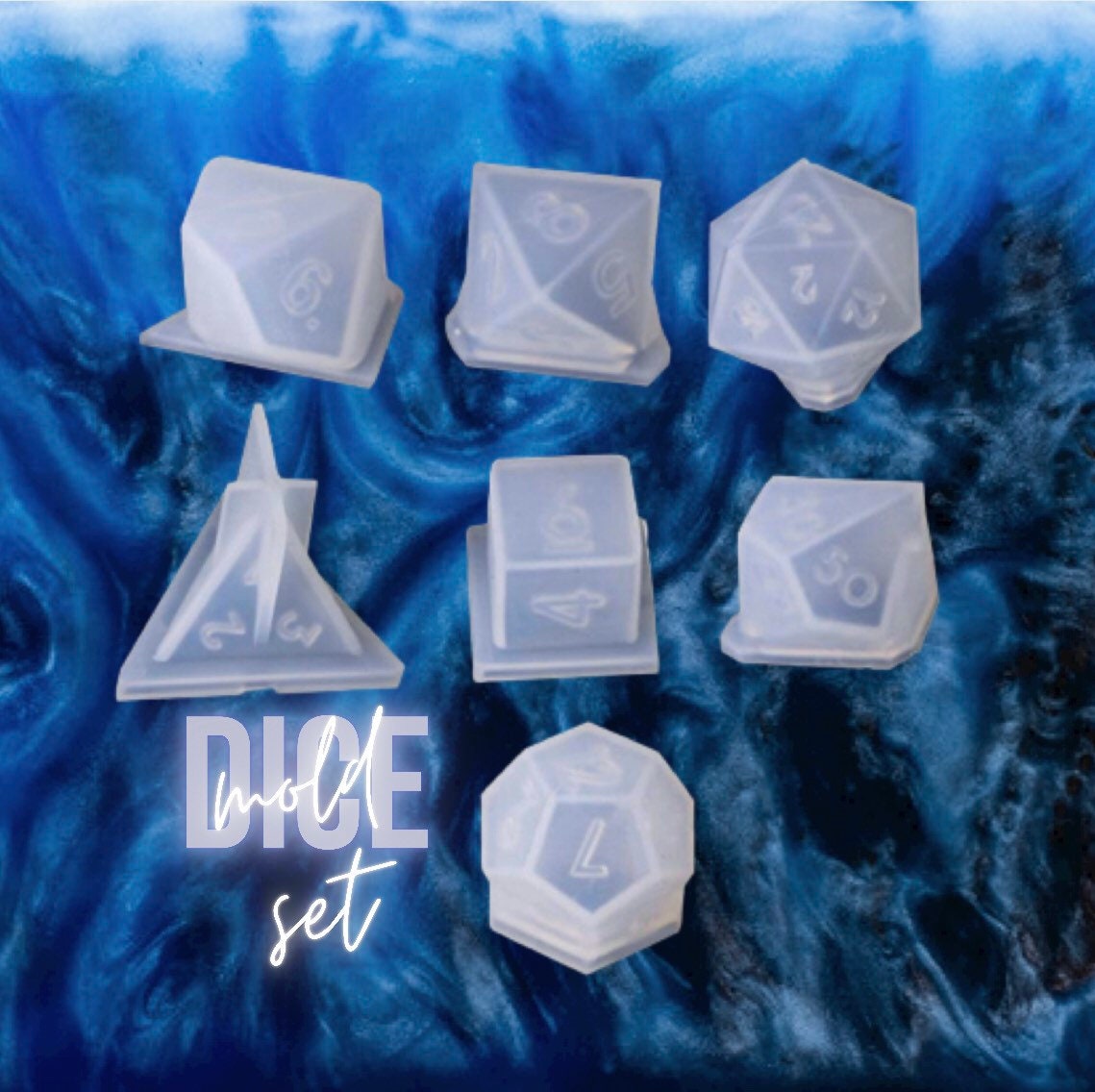 DIY Dice Silicone Dice Mold Set Molds For Dice Making Etsy