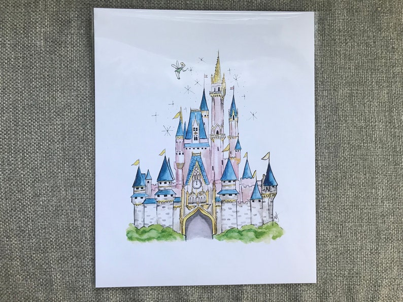Download Castle Watercolor Print 8x10 Watercolor Art Collectibles Vadel Com
