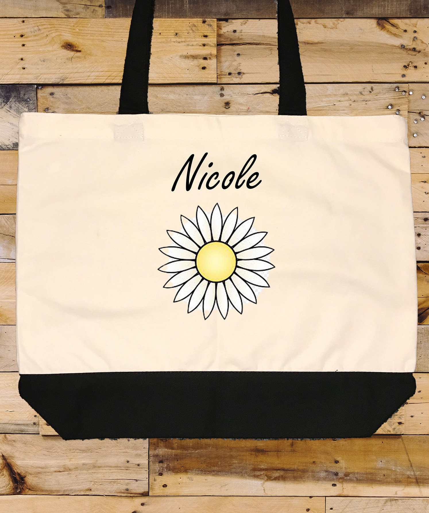 Personalised Daisy Tote Bag shopping Bag Great Gift Gift Etsy