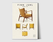 Set 2 Of Finn Juhl Decor, Scandinavian design Decor, Finn Juhl design chair, Danish furniture Decor, Finn Juhl,design chairs, Vintage chairs