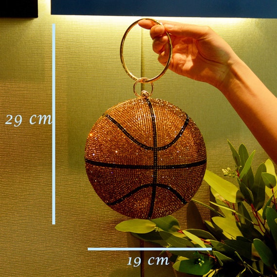 Bling bling Basketball Evening Clutch Crystal Basketball Purse