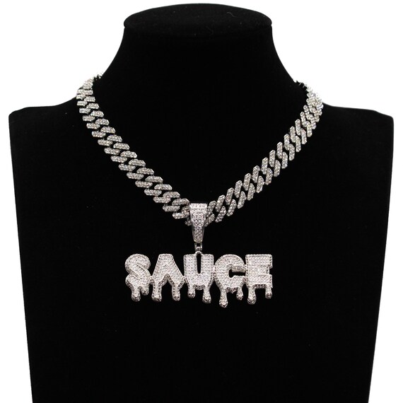 Custom Drip Letter Name Necklace