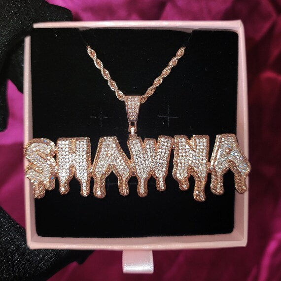 Icy name necklace deals